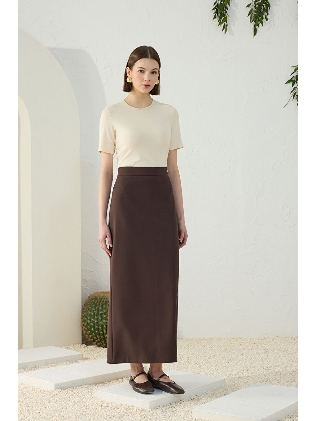 Kahverengi Klasik Kalem Etek-2