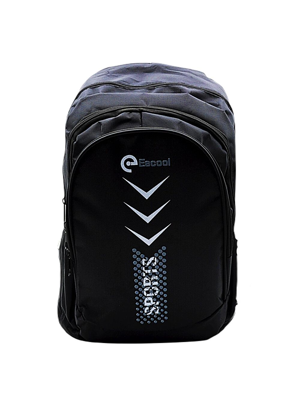 Sport 3 Bölmeli Okul Sırt Çantası Siyah Gri Noktalı KOD:701