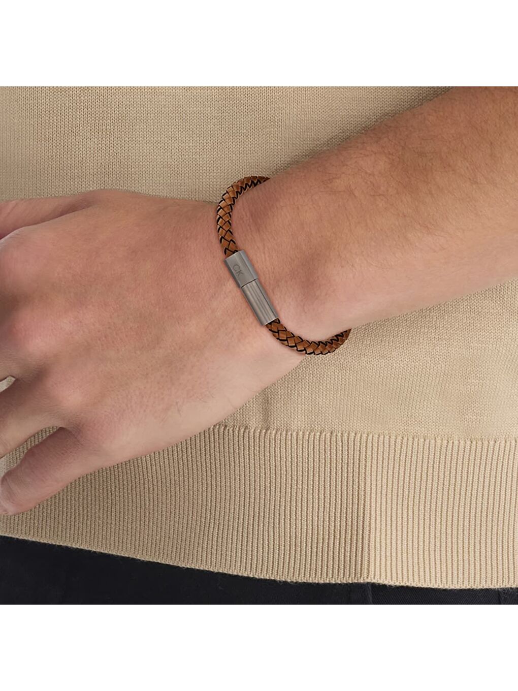 Kahverengi CKJ35100046 Erkek Bileklik-2