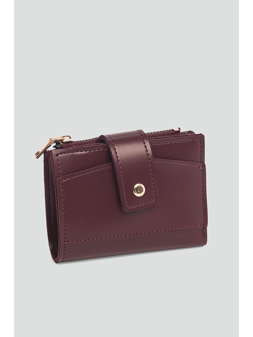 Payer Çıtçıtlı Kadın Cüzdan Bordo-1
