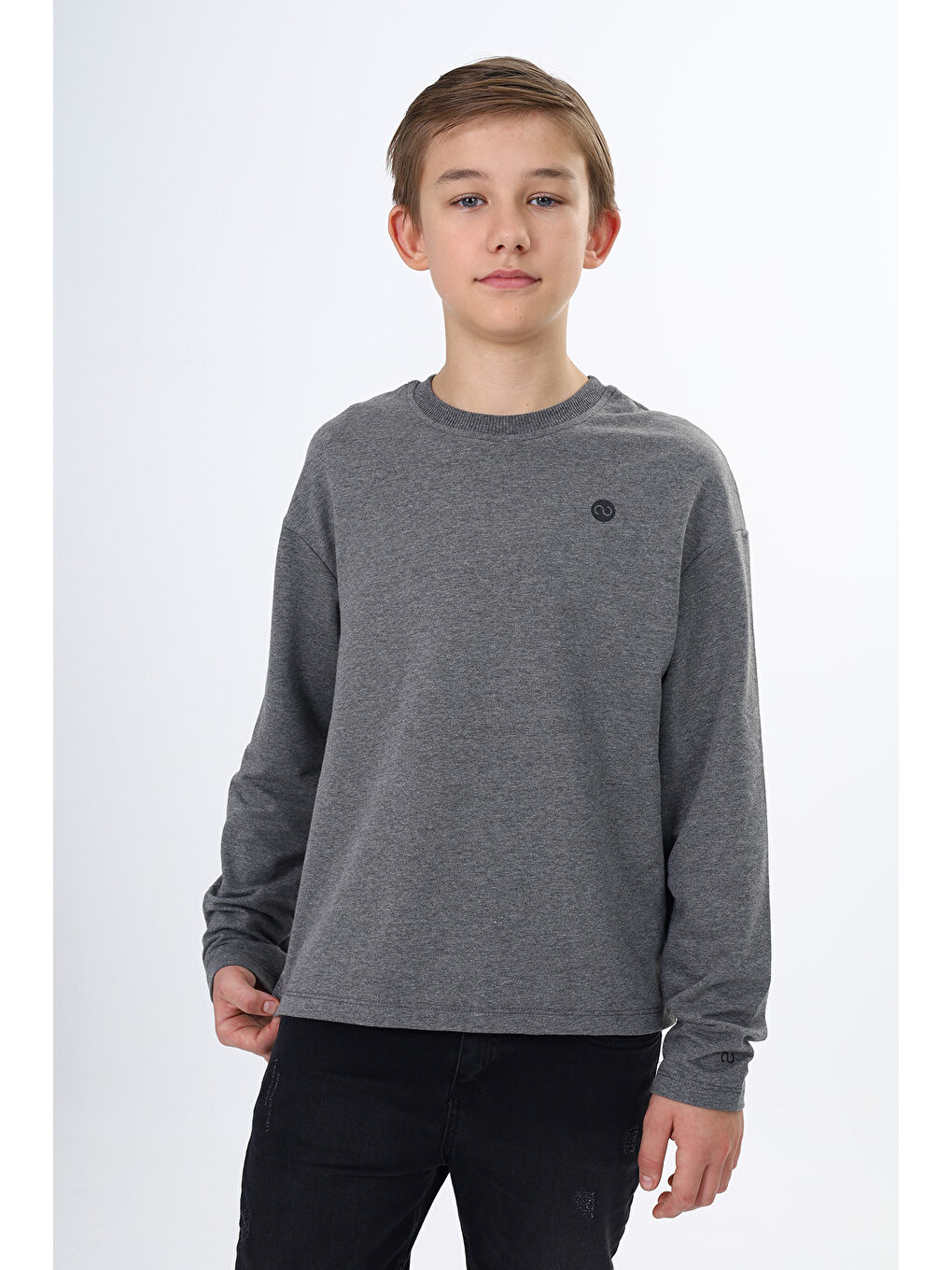 Antrasit Erkek Çocuk Baskılı Tişört