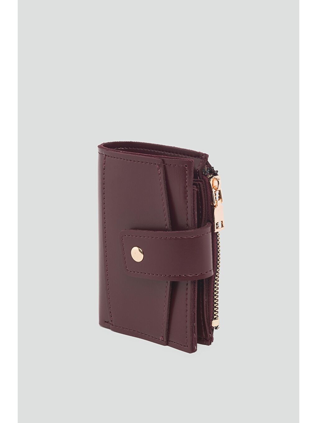 Payer Çıtçıtlı Kadın Cüzdan Bordo-2
