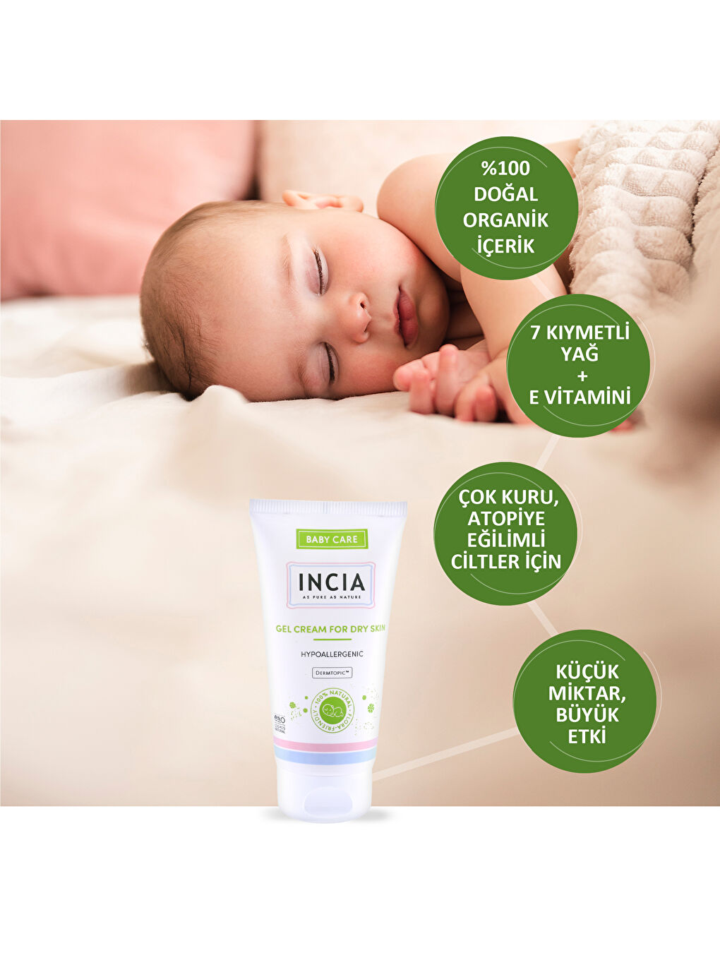 %100 Doğal Atopiğe Eğilimli Ciltler İçin Jel Krem Çok Kuru Ciltler İçin Yalancı İğde Yağı 60 ml-3