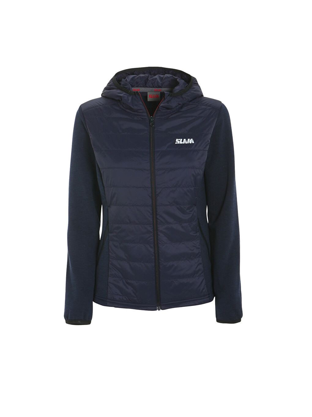 Lacivert Act Ws Hood Hybrid Fleece Kadın Mavi Polar-1