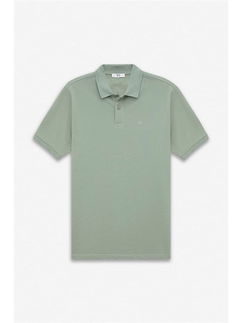 Turkuaz Su Yeşili Slim Düz Baskısız Pike Düğmeli Polo Yaka Tişört-5