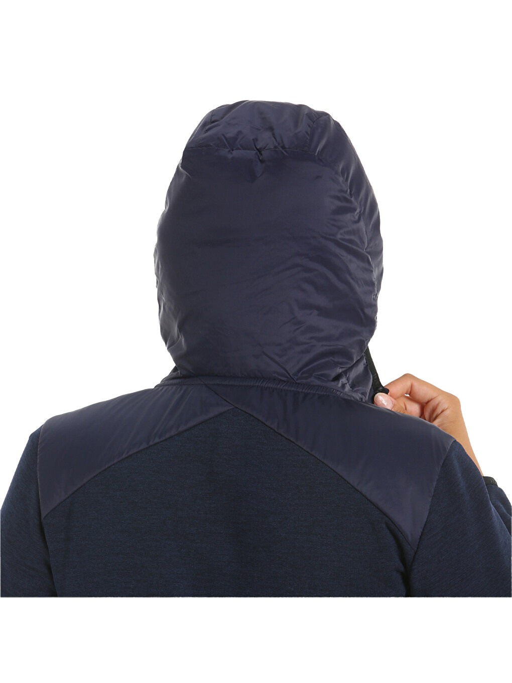 Lacivert Act Ws Hood Hybrid Fleece Kadın Mavi Polar-7