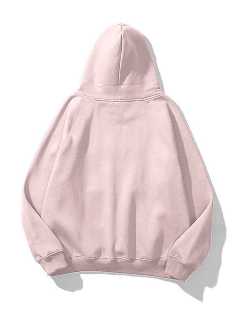 Unisex 3 İplik Pembe Basic Sweatshirt Hoodie-1