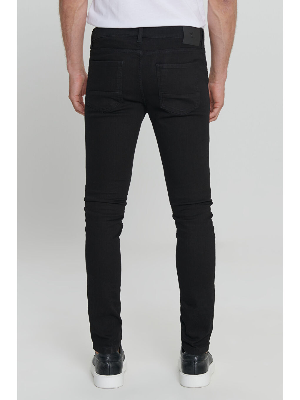 Erkek Siyah Ekstra Slim Fit Dar Kesim Rıss Pamuklu Esnek Denim Jean Pantolon-8