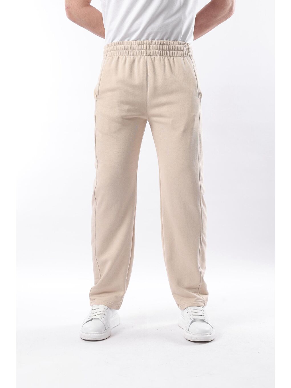 Bej Rahat Kesim Erkek Eşofman Altı E6560-5