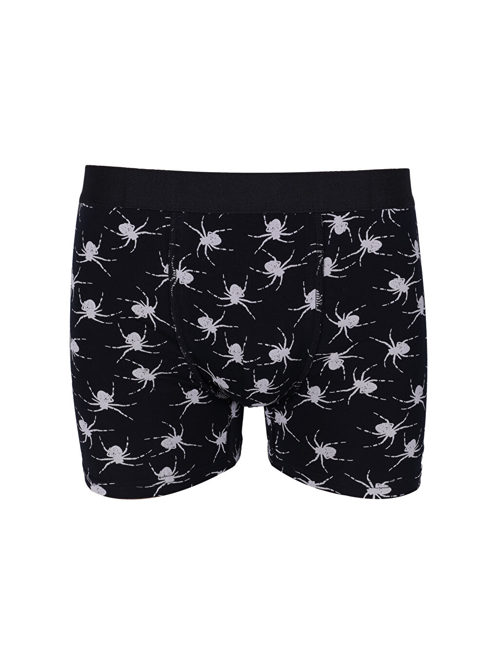 Siyah Erkek Tekli Desenli Pamuklu Boxer