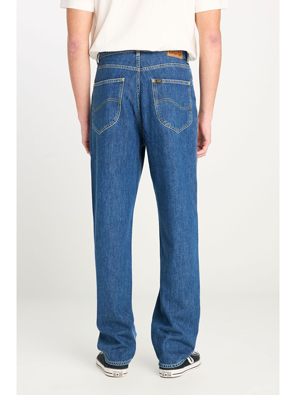 İndigo %100 Pamuk Asher Loose Fit Geniş Kesim Geniş Paça Mavi Jean Denim Pantolon-3