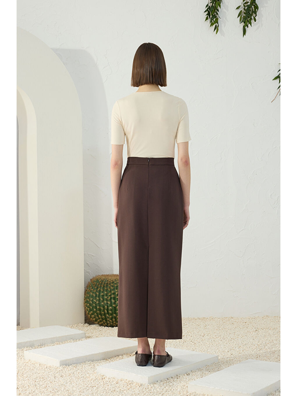 Kahverengi Klasik Kalem Etek-5