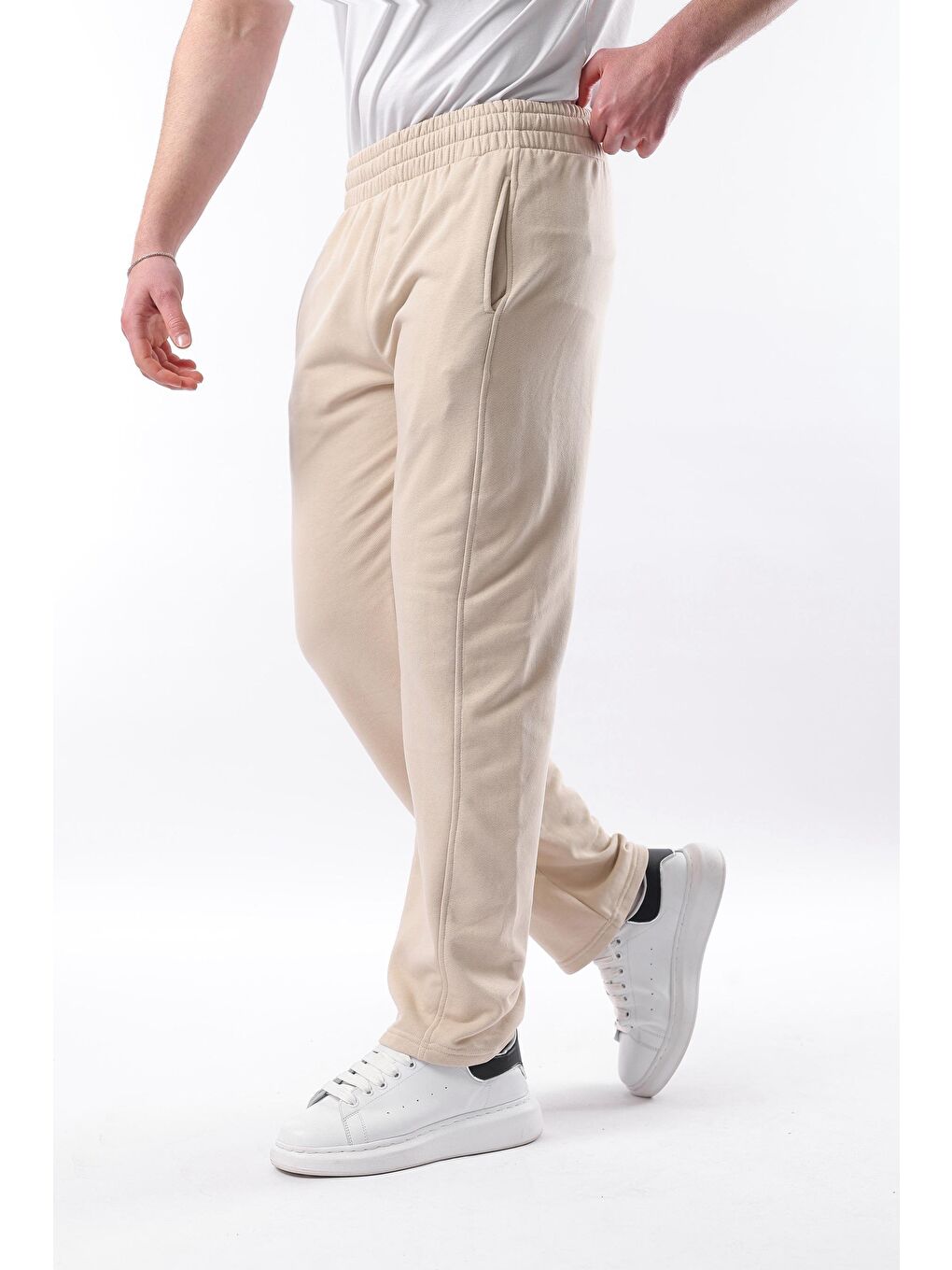 Bej Rahat Kesim Erkek Eşofman Altı E6560-7