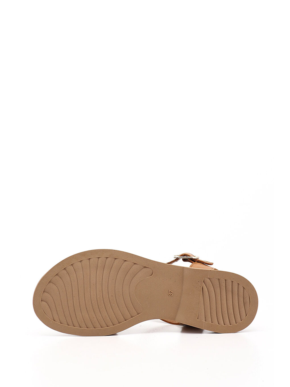 Kahverengi Kadın KAHVERENGİ-TABA Bilek Bağlı Hakiki Deri Sandalet-4