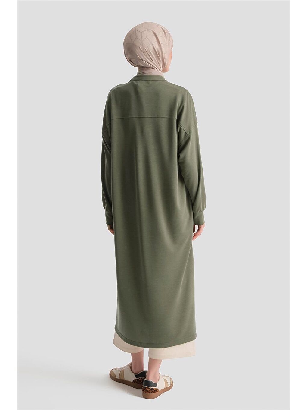 Oversize Modal Kap Haki-3