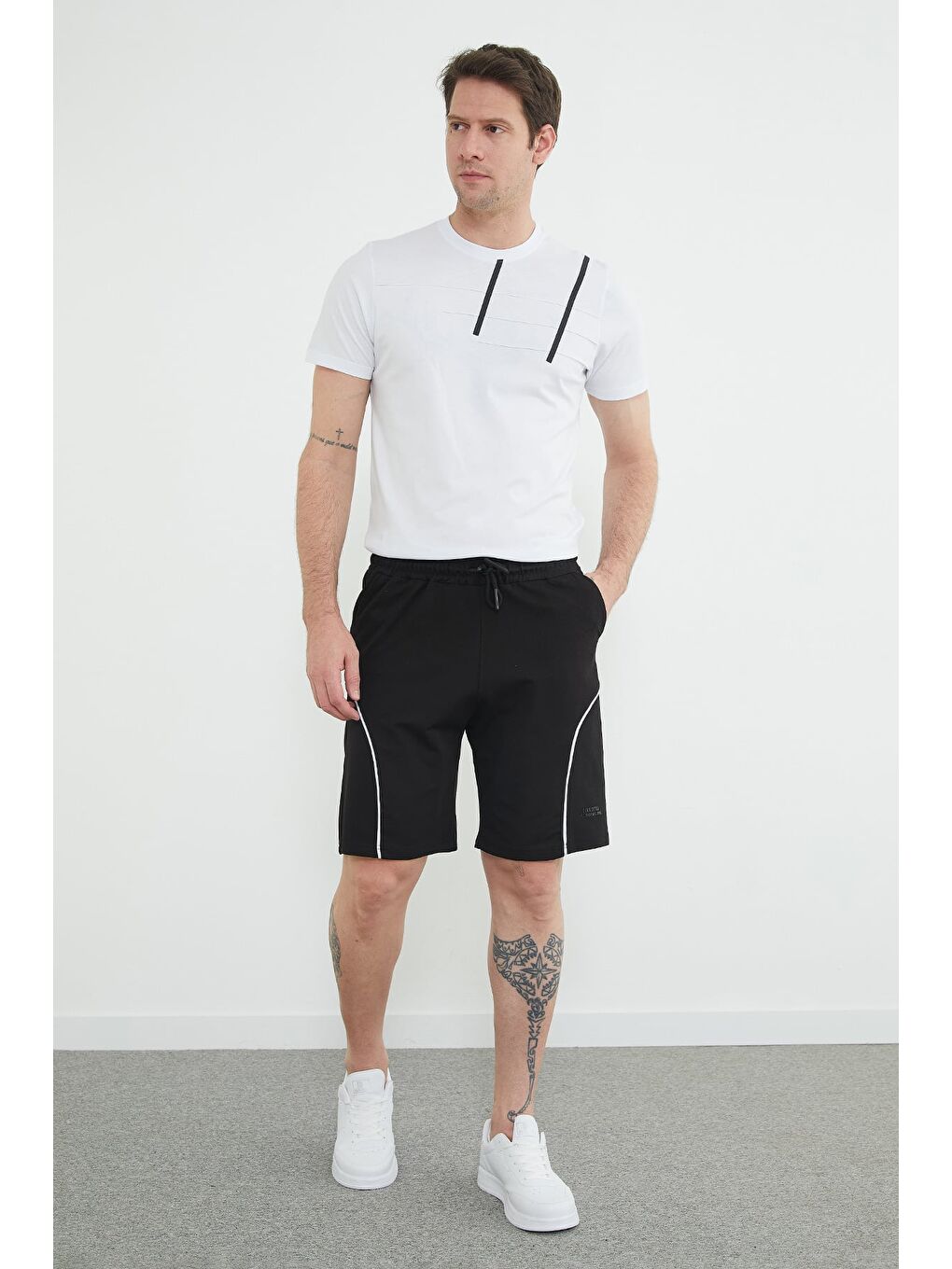 Siyah Coolstyle Adrenalıne Baskılı Beli Lastikli Şort-3