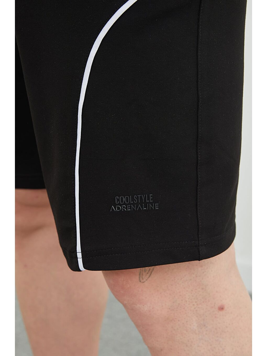 Siyah Coolstyle Adrenalıne Baskılı Beli Lastikli Şort-4