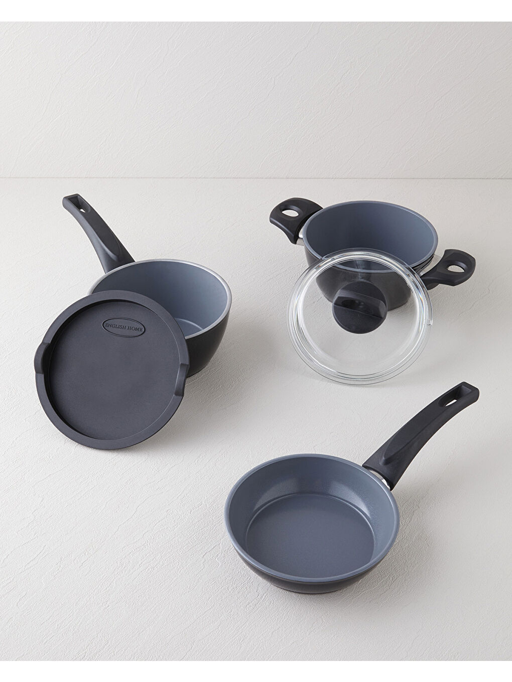 Terra CeraWell 5 Parça Mini Tencere Seti 16–16–16 cm Siyah-1