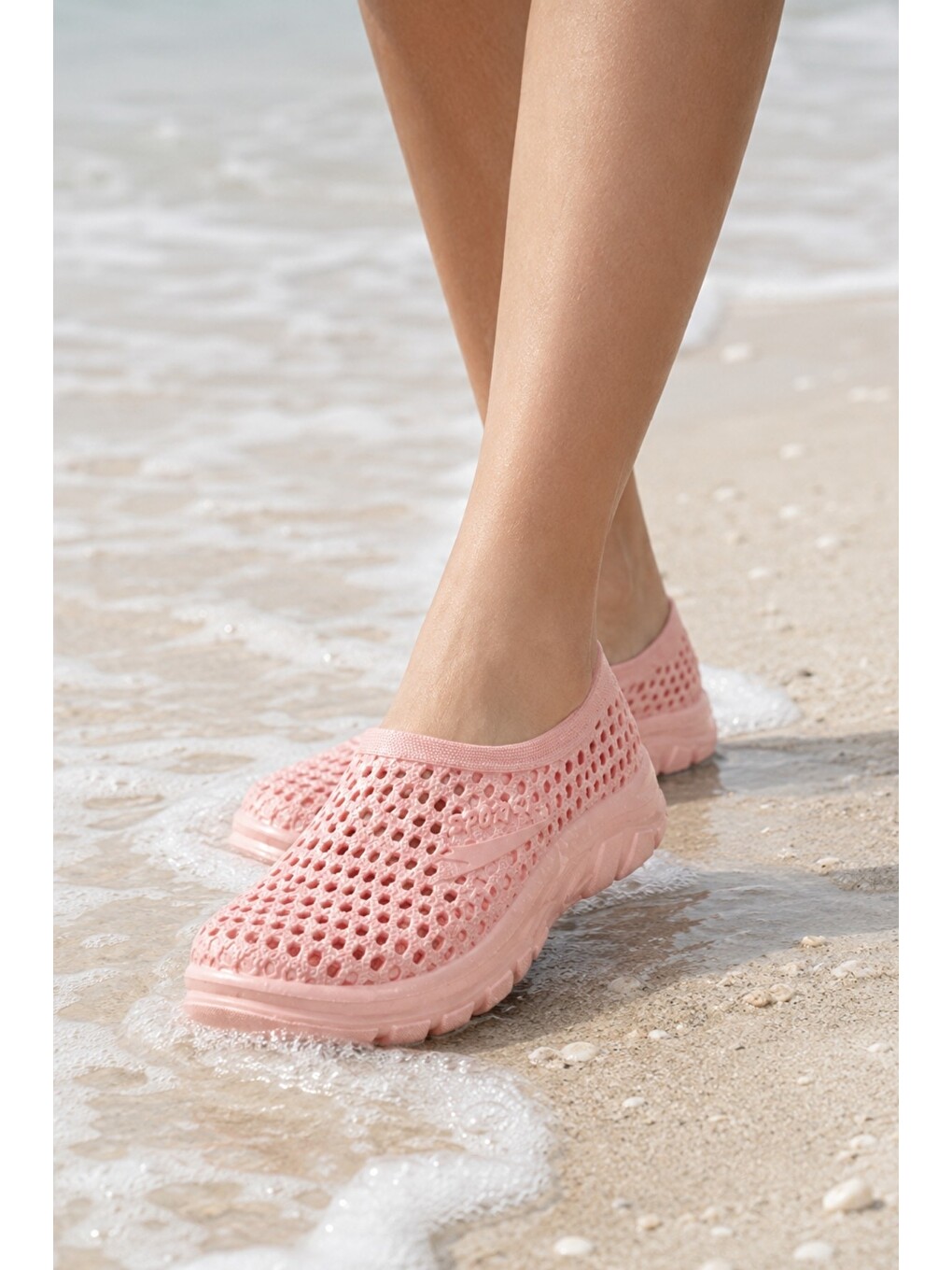 Pembe WAVE Unısex Delikli Kaymaz Taban Deniz Havuz Plaj Ayakkabısı-1