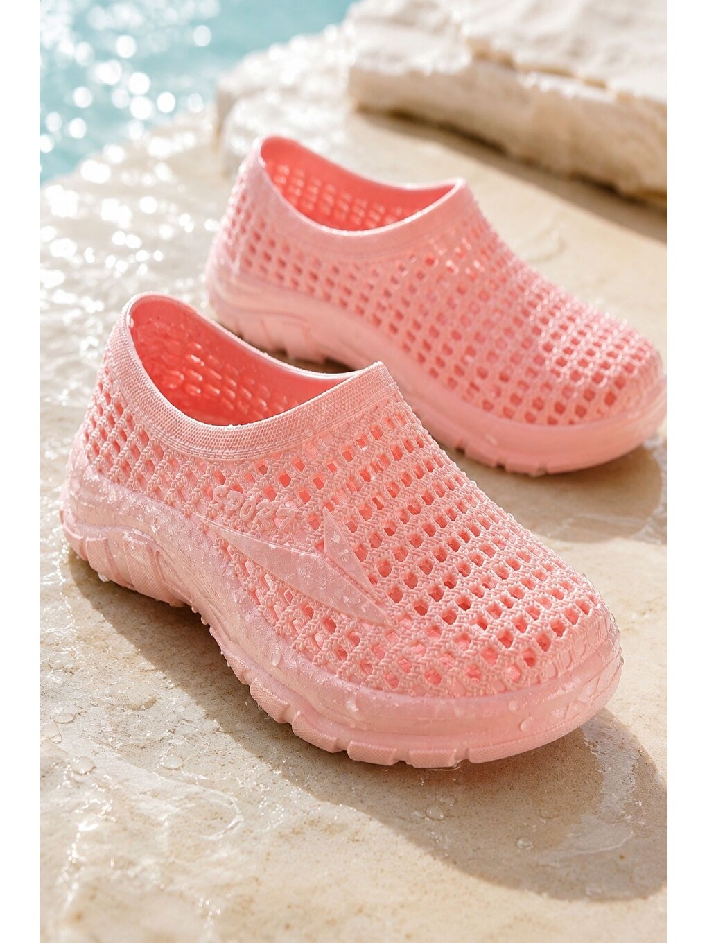 Pembe WAVE Unısex Delikli Kaymaz Taban Deniz Havuz Plaj Ayakkabısı-3