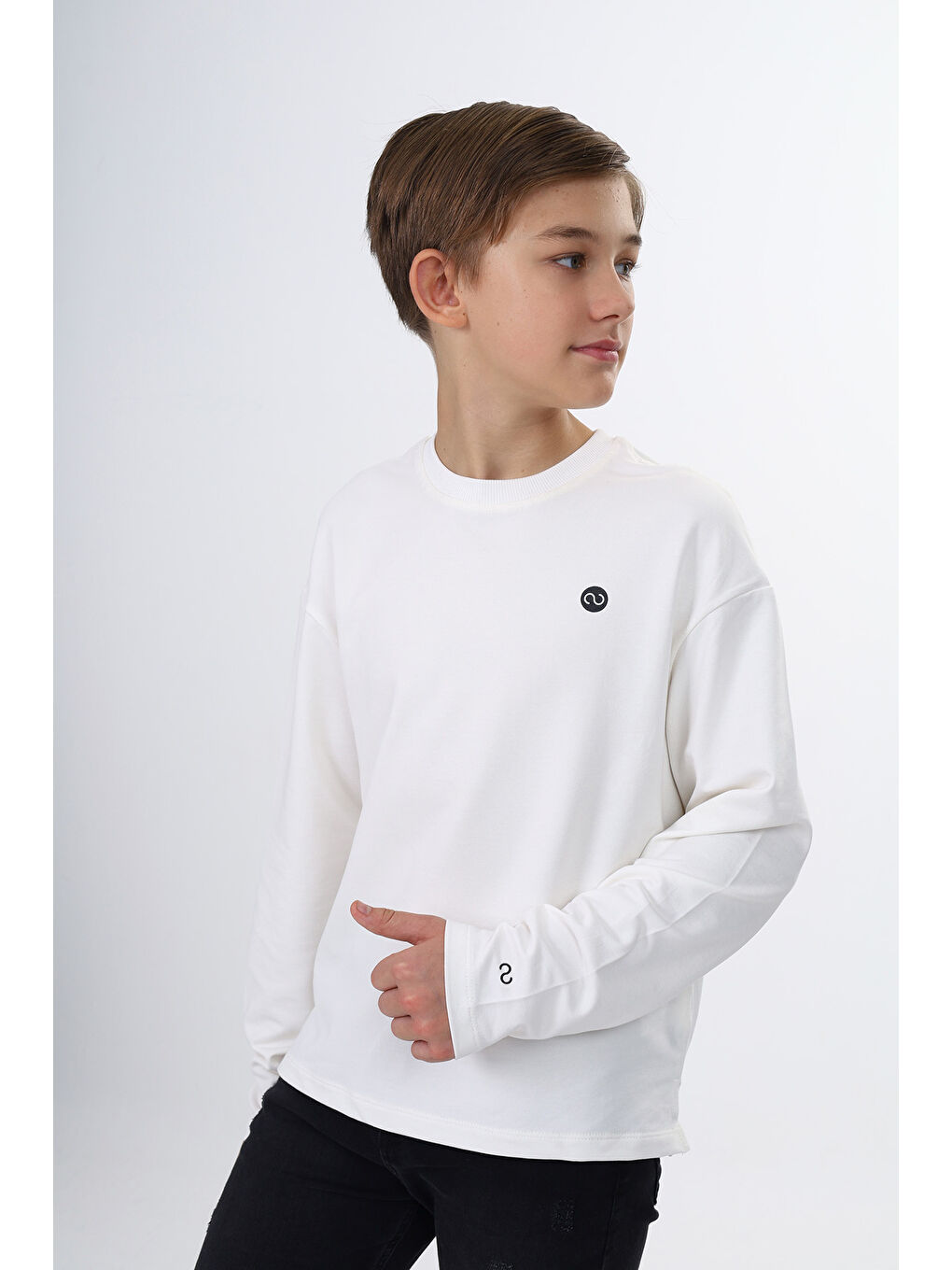 Ekru Erkek Çocuk Baskılı Tişört-1