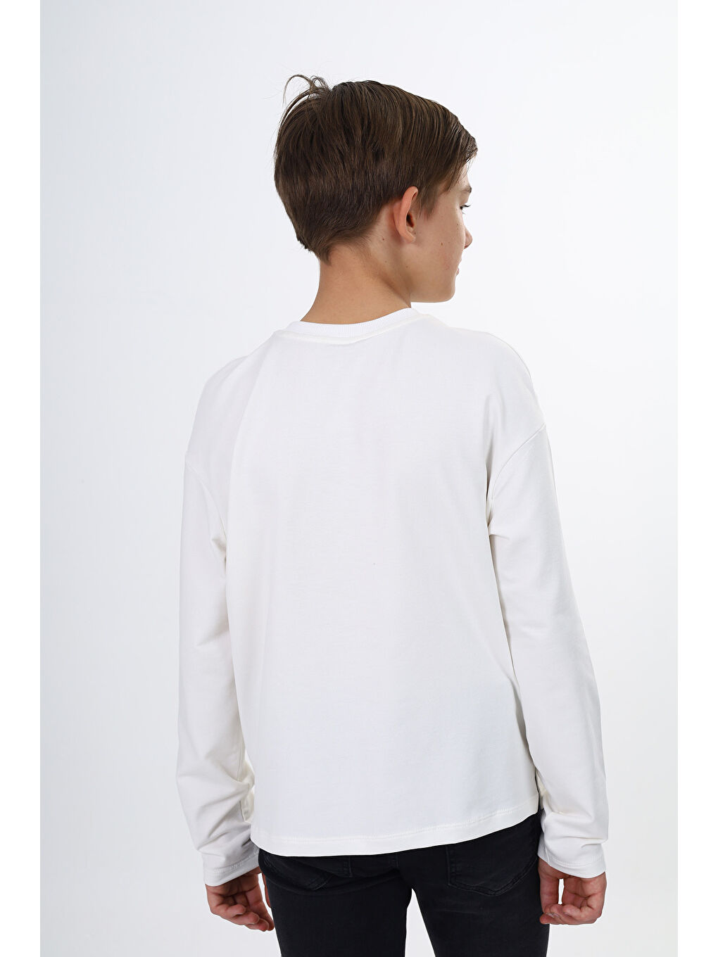 Ekru Erkek Çocuk Baskılı Tişört-2