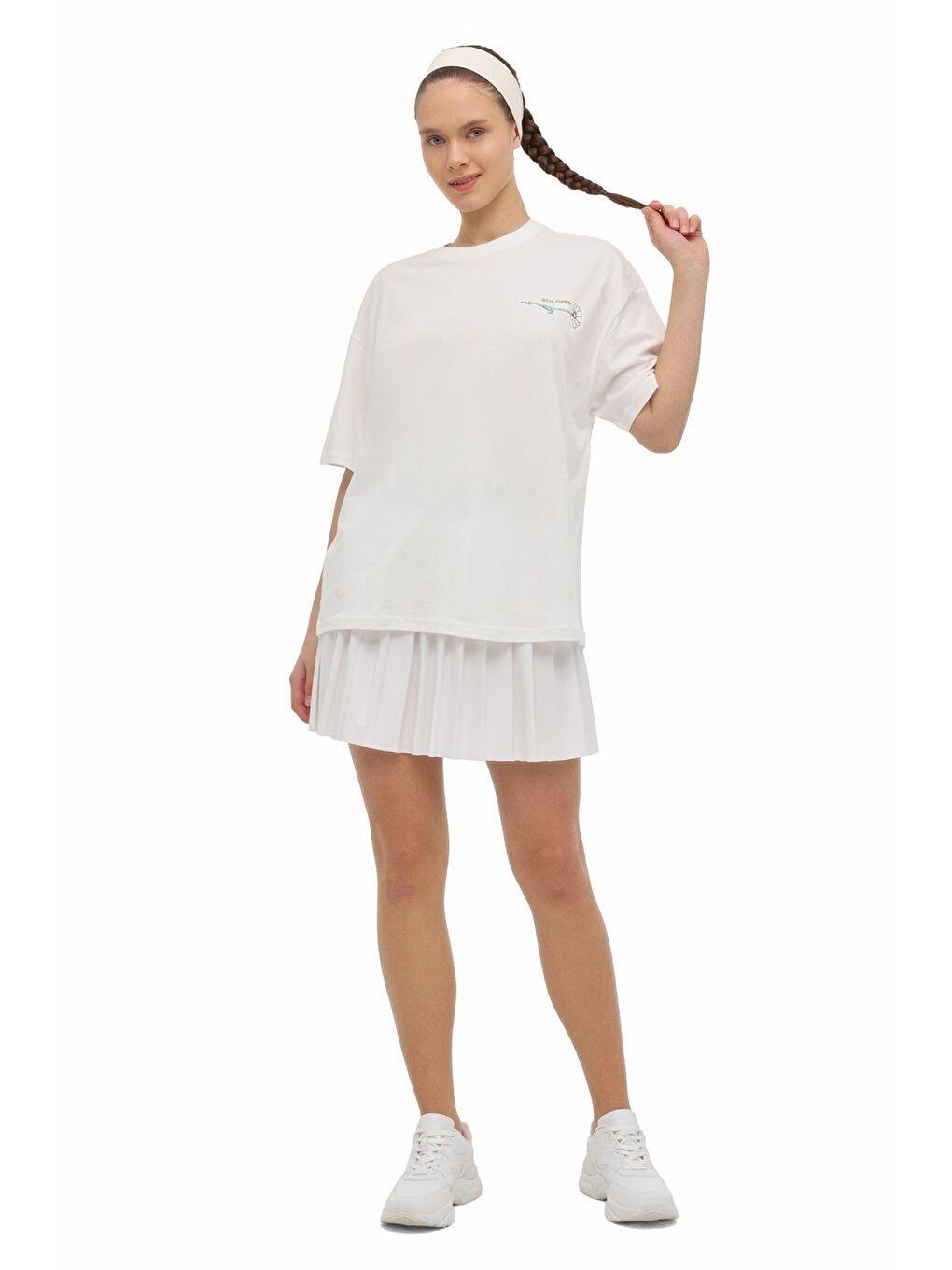 Bej WL 11TEEL 6FX Ekru Kadın Kısa Kol T-Shirt-2