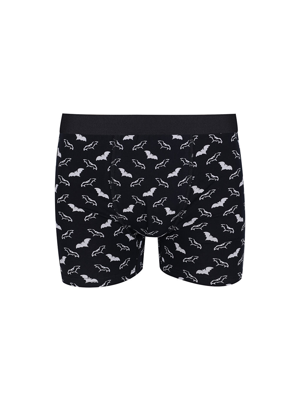 Siyah Erkek Tekli Desenli Pamuklu Boxer