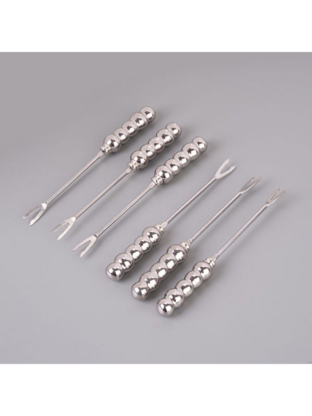 6'lı Meyve Çatalı - Gri