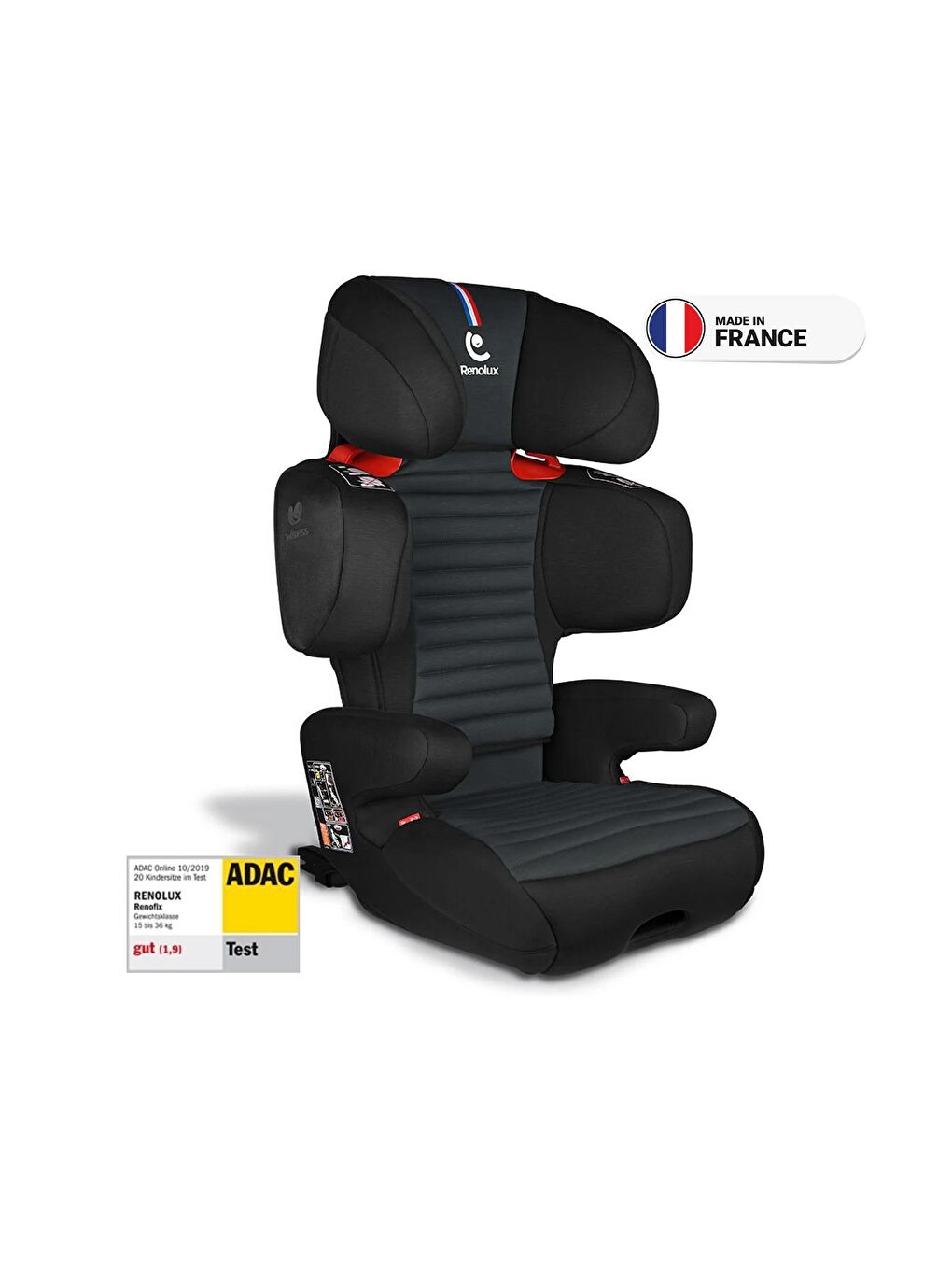 Renolux Siyah Renofix Softness Isofix 15-36 Kg Oto Koltuğu Siyah