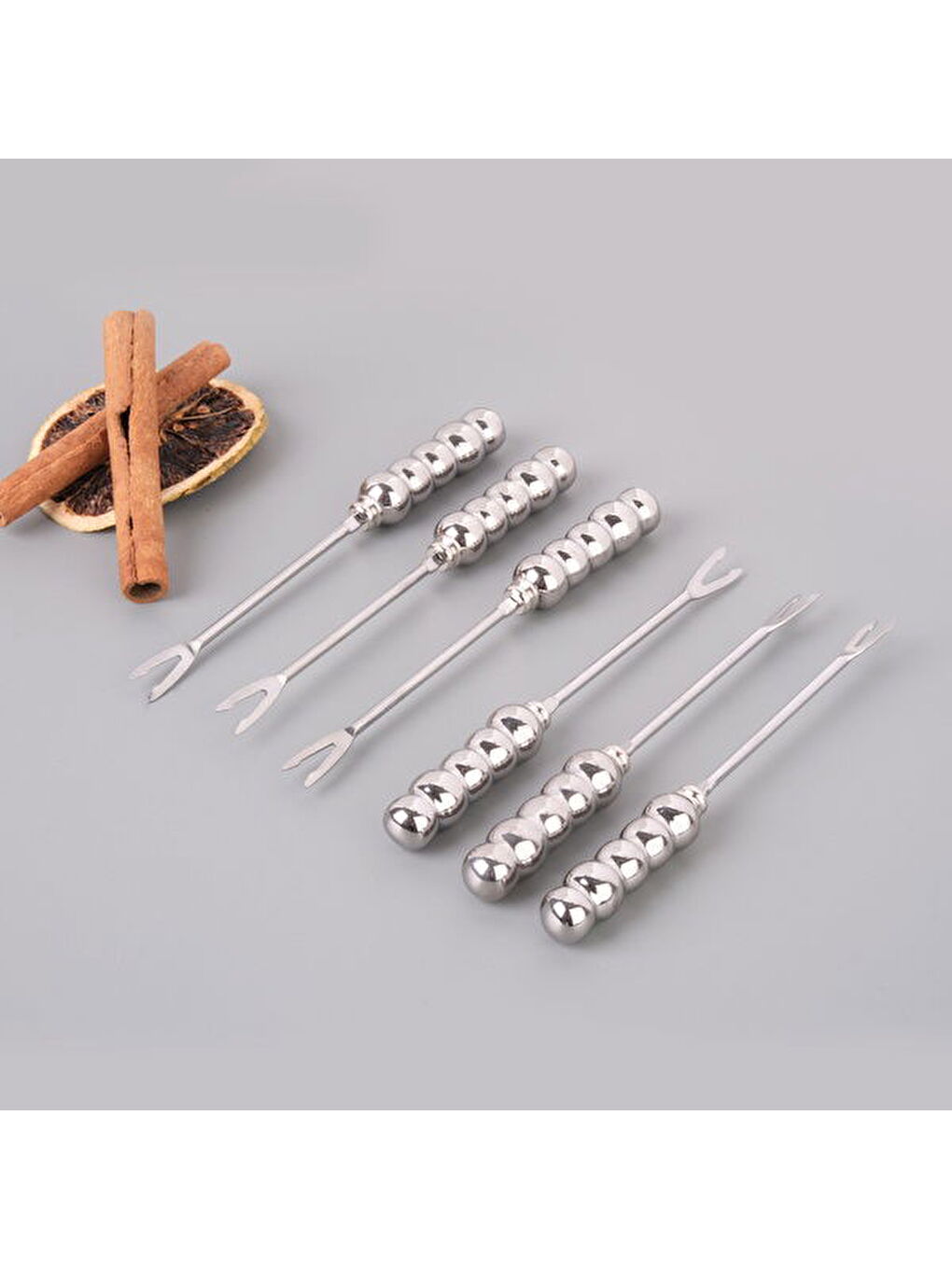 6'lı Meyve Çatalı - Gri-1