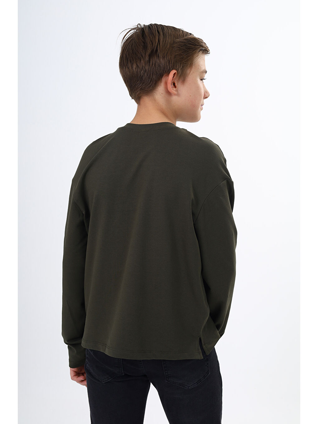 Haki Erkek Çocuk Baskılı Tişört-2