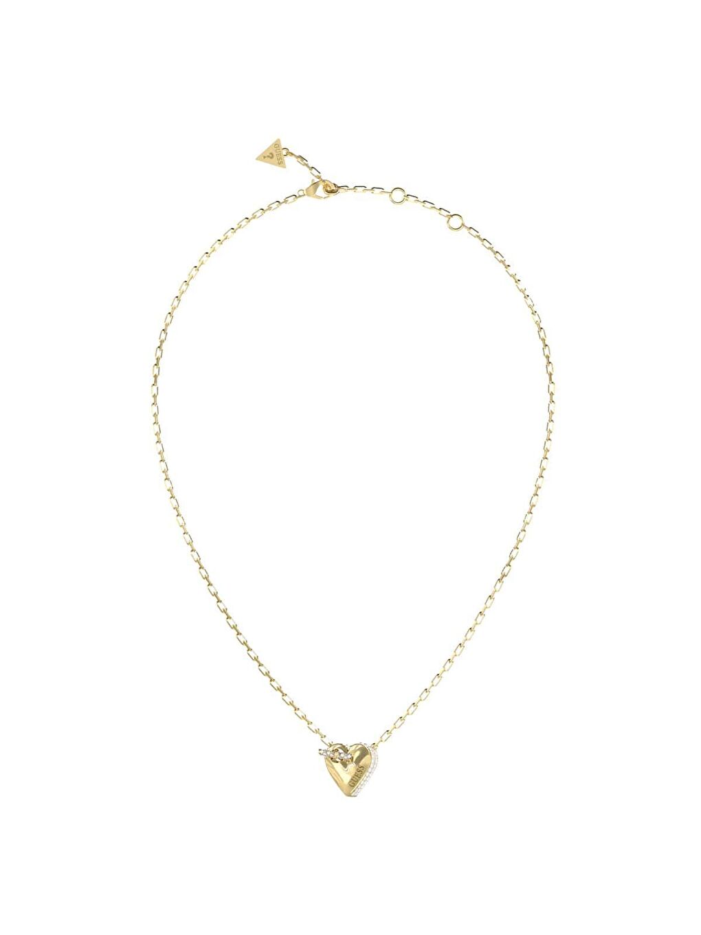 Sarı JGUJUBN06073JWYGTU Kalpli Kadın Kolye