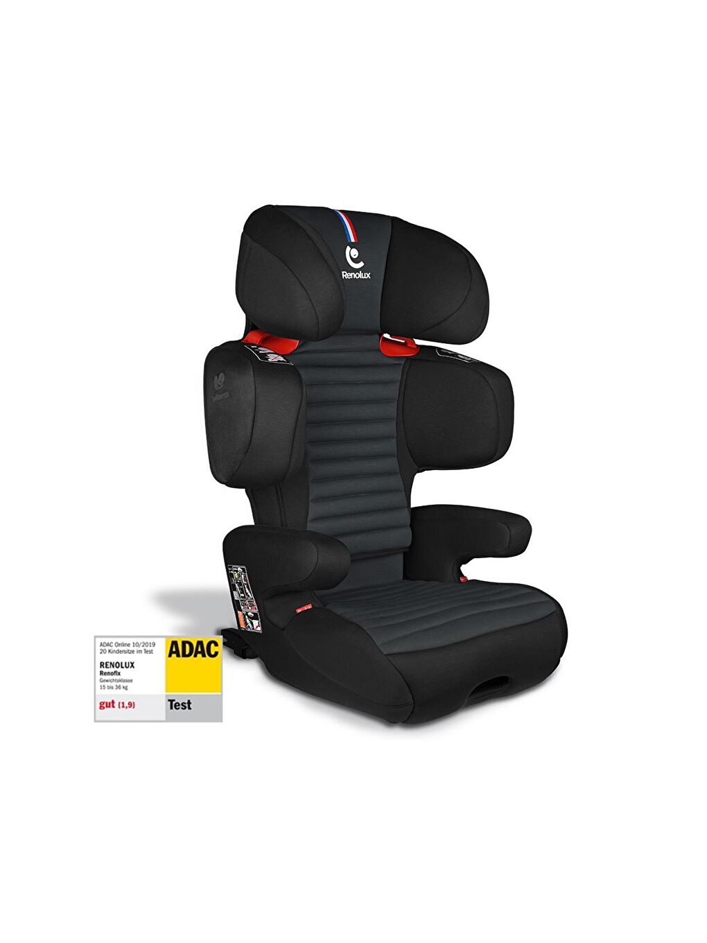 Renolux Siyah Renofix Softness Isofix 15-36 Kg Oto Koltuğu Siyah - 1