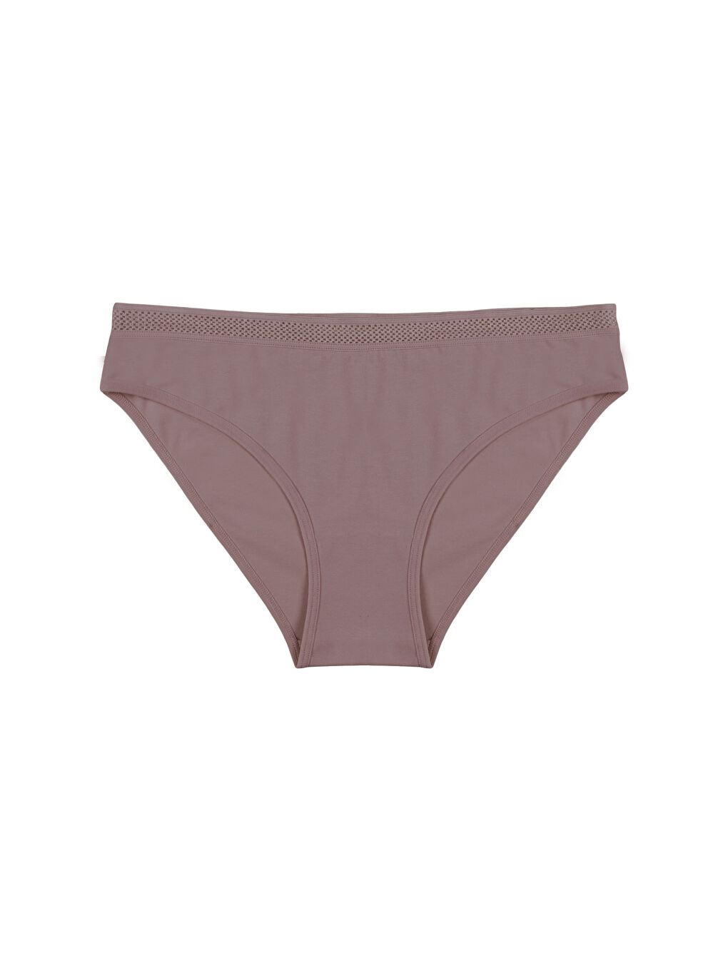 Lila Kadın 3'lü File Lastikli Pamuklu Külot-2