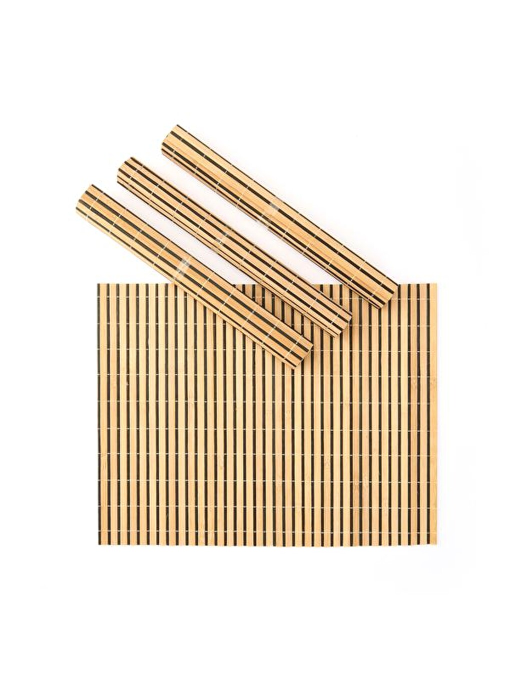 Bambu 4'lü Amerikan Servis - Kahverengi - 40x30 cm-4
