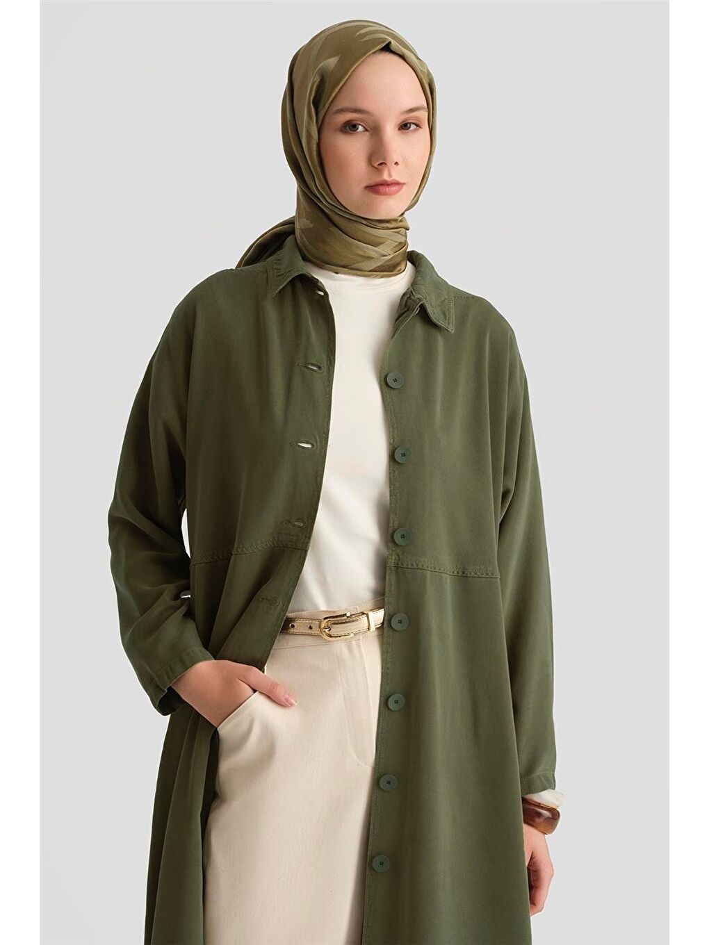 Lyocell Kap 25Yd9136 Yeşil-2