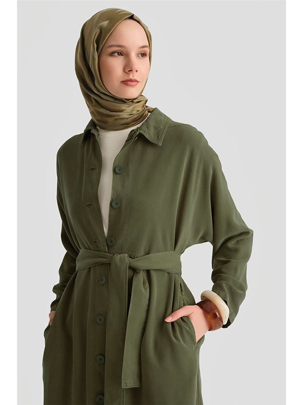 Lyocell Kap 25Yd9136 Yeşil-3