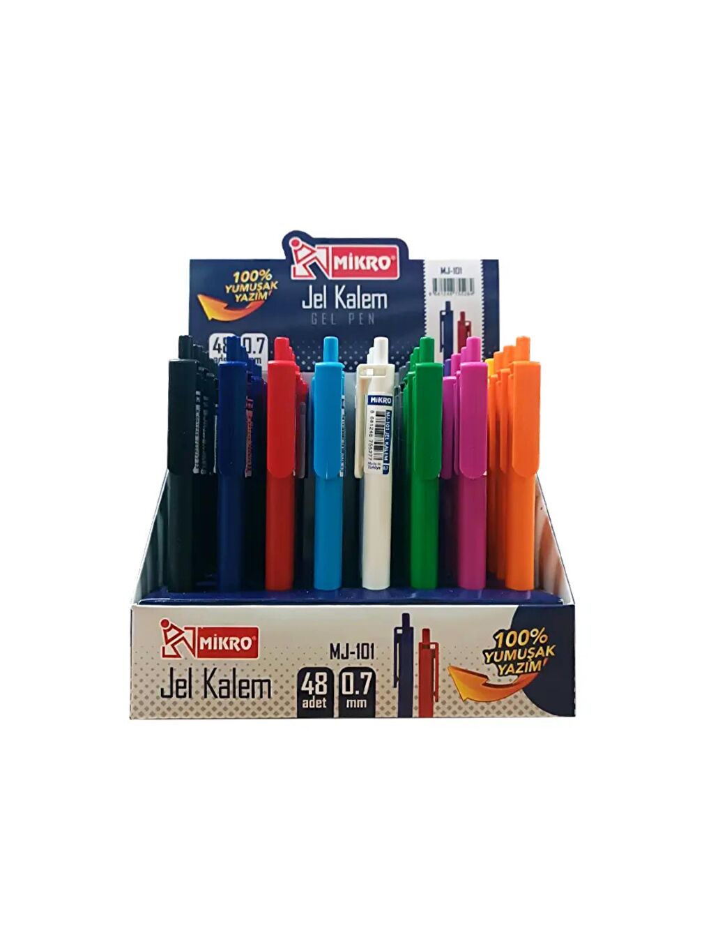 Tükenmez Kalem Canlı Renkler MJ-101 1 Adet-2