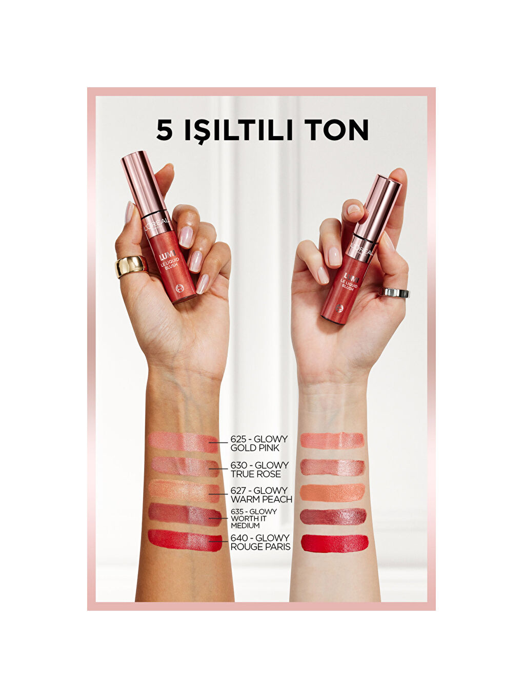 L'Oreal Paris L’Oréal Paris Lumi Blush Likit Allık - 640 Glowy Rouge Paris - 4