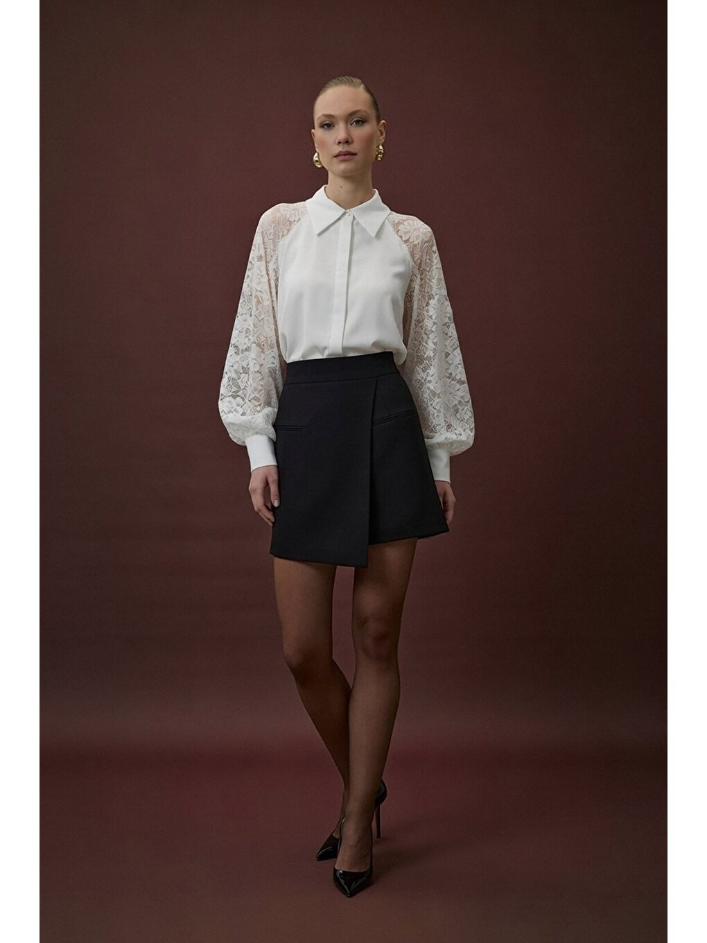 Talia Şort Etek - Siyah