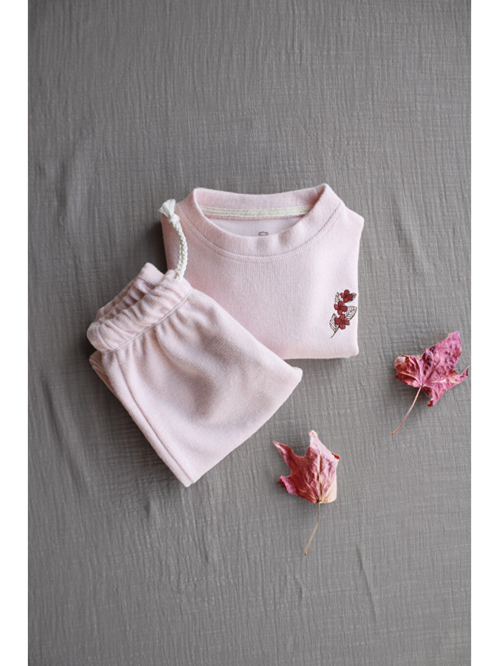 Pembe Pudra Pastel Soft Touch Alt Üst Takım-4