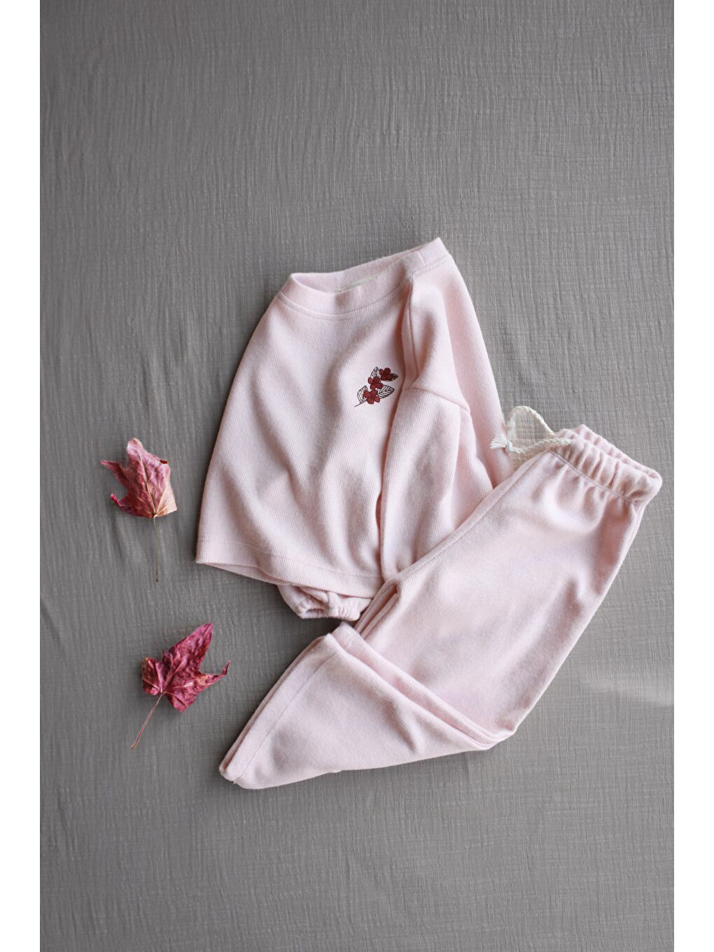 Pembe Pudra Pastel Soft Touch Alt Üst Takım-5