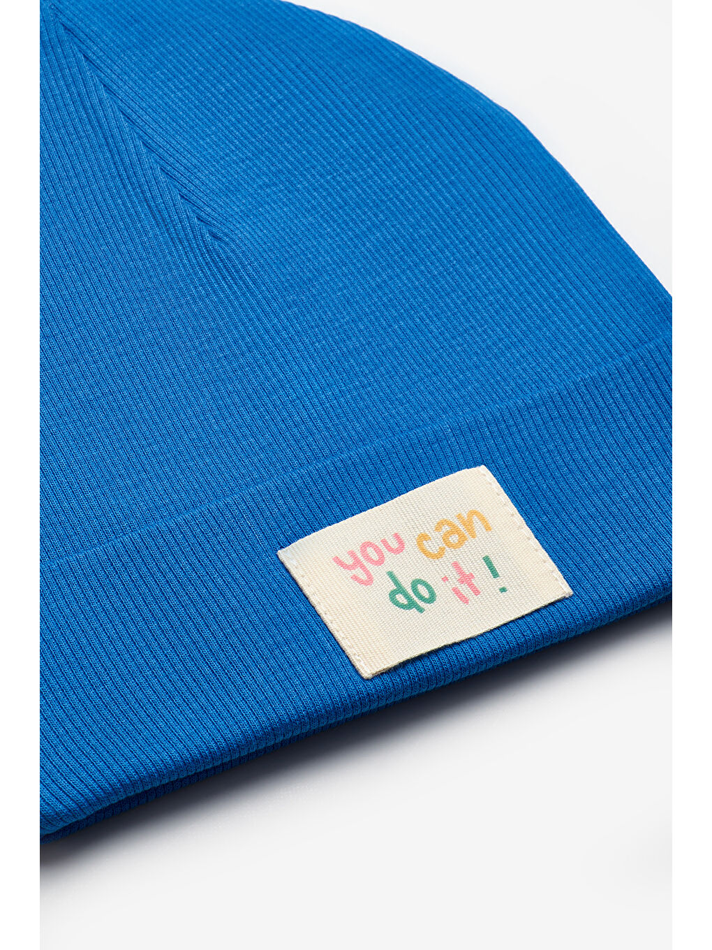 Mavi Mottolu Çocuk Bere-1