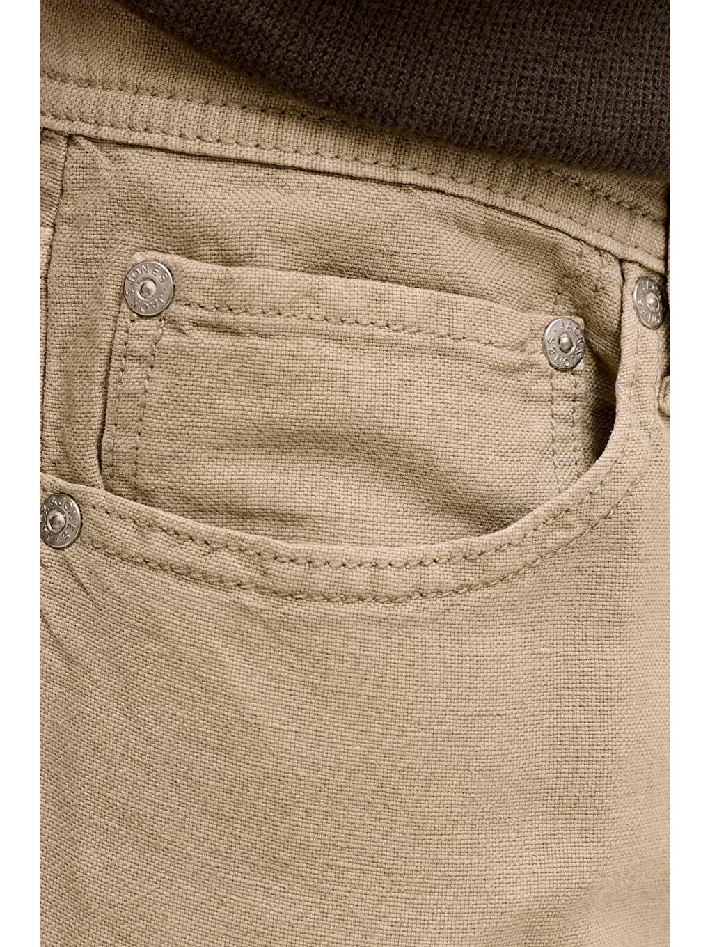 Bej Pants Studio Jpstchris Keten ve Pamuk Karışımlı Pantolon 12293296-4