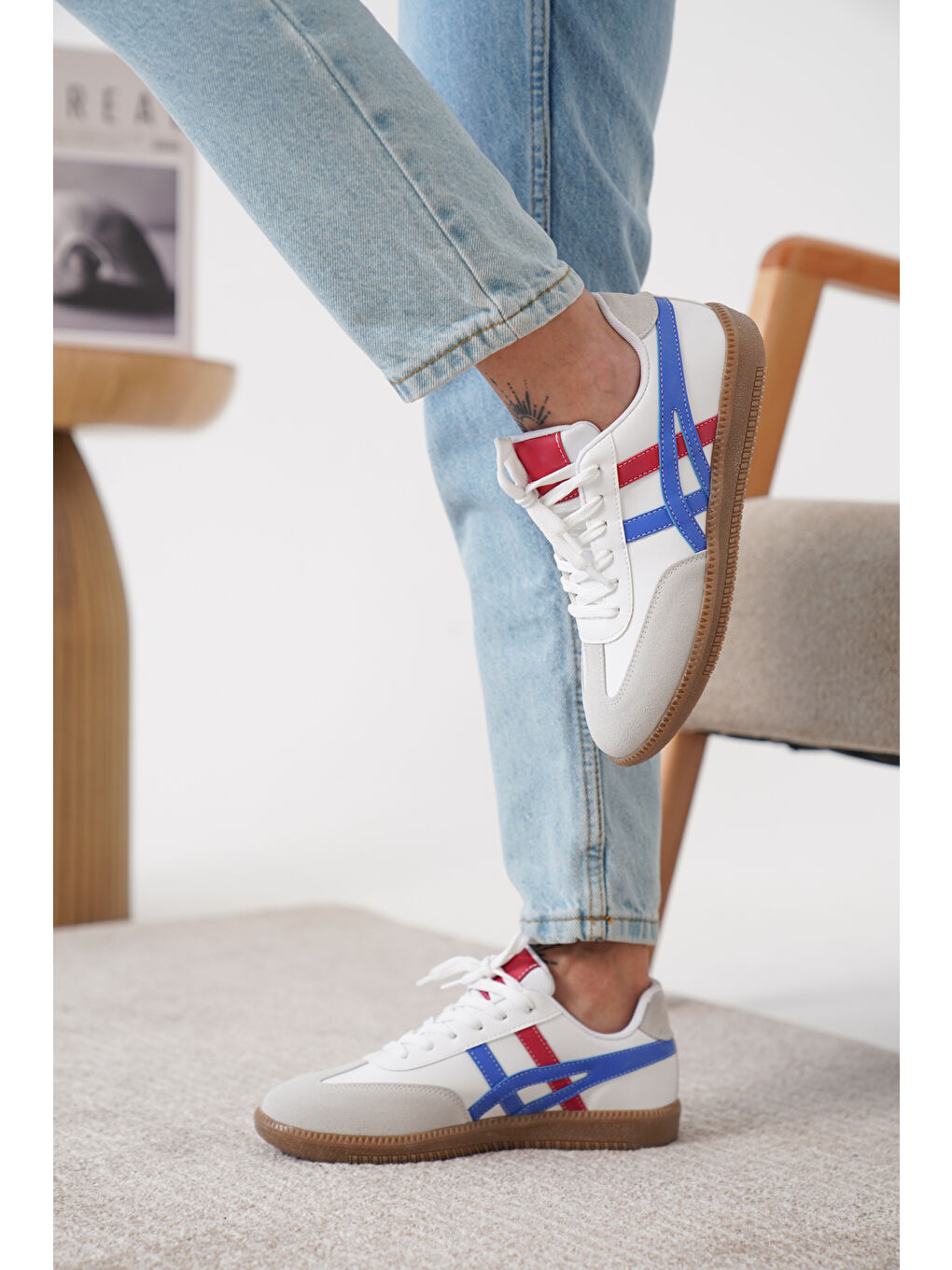 Mavi Tagras Kadın Günlük Ortopedik Sneaker Spor Ayakkabı-4