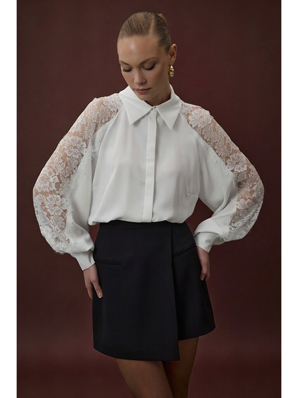 Talia Şort Etek - Siyah-3