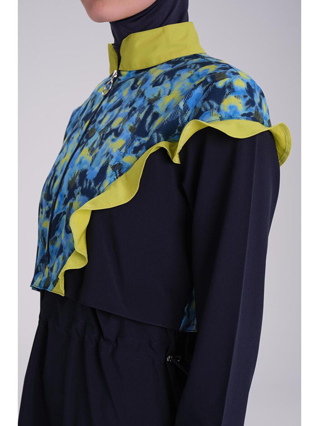 Lacivert Esila Mia Jileli Tam Tesettür Mayo Üstü 3429-5