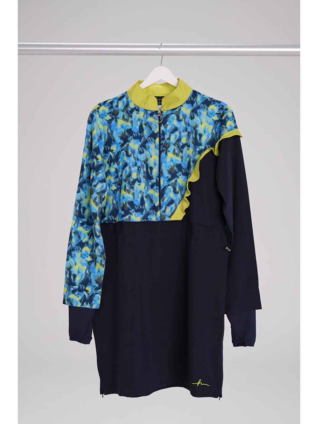 Lacivert Esila Mia Jileli Tam Tesettür Mayo Üstü 3429-8