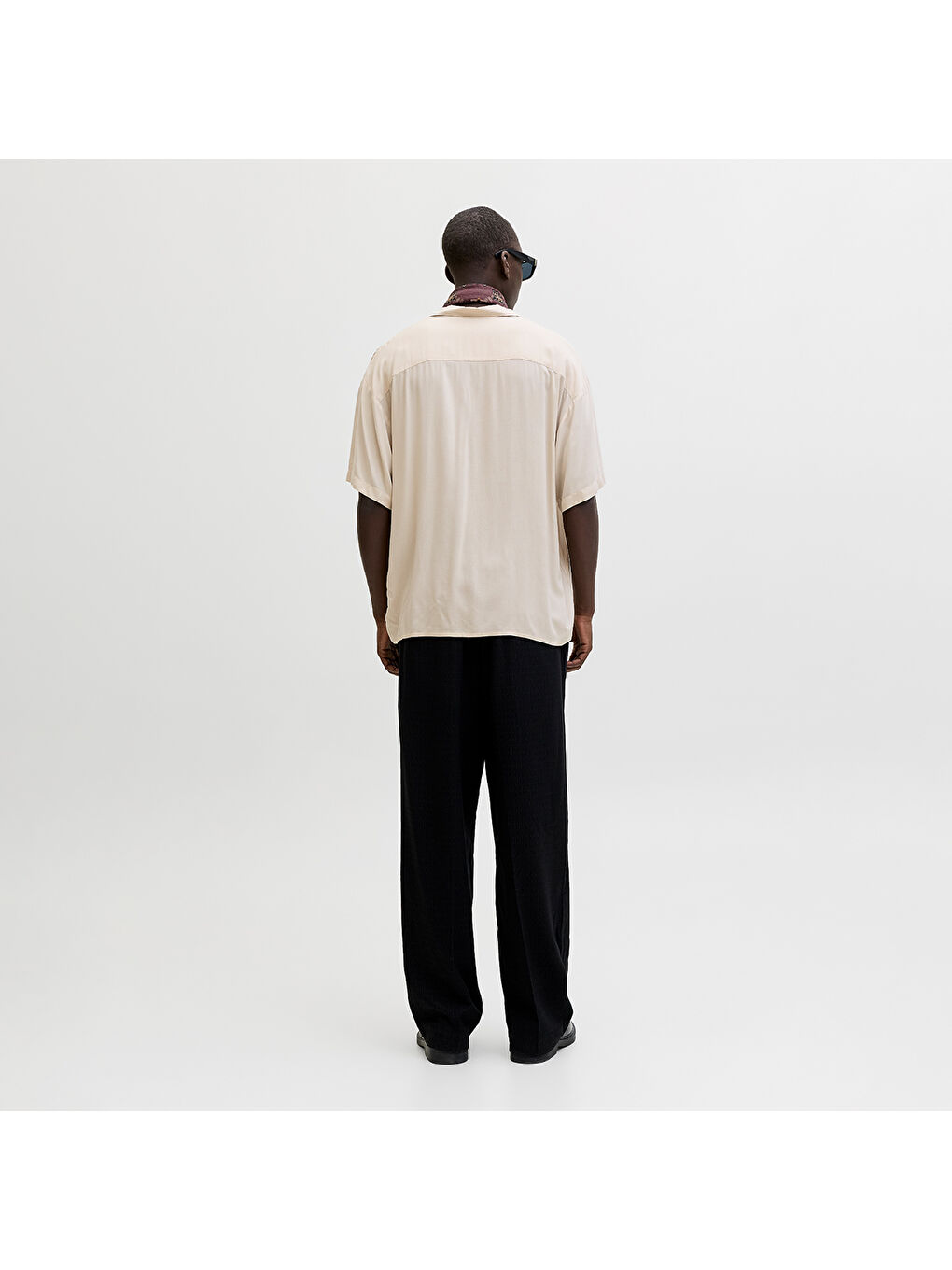 Jeff Resort Solid Erkek Bej Gömlek-1